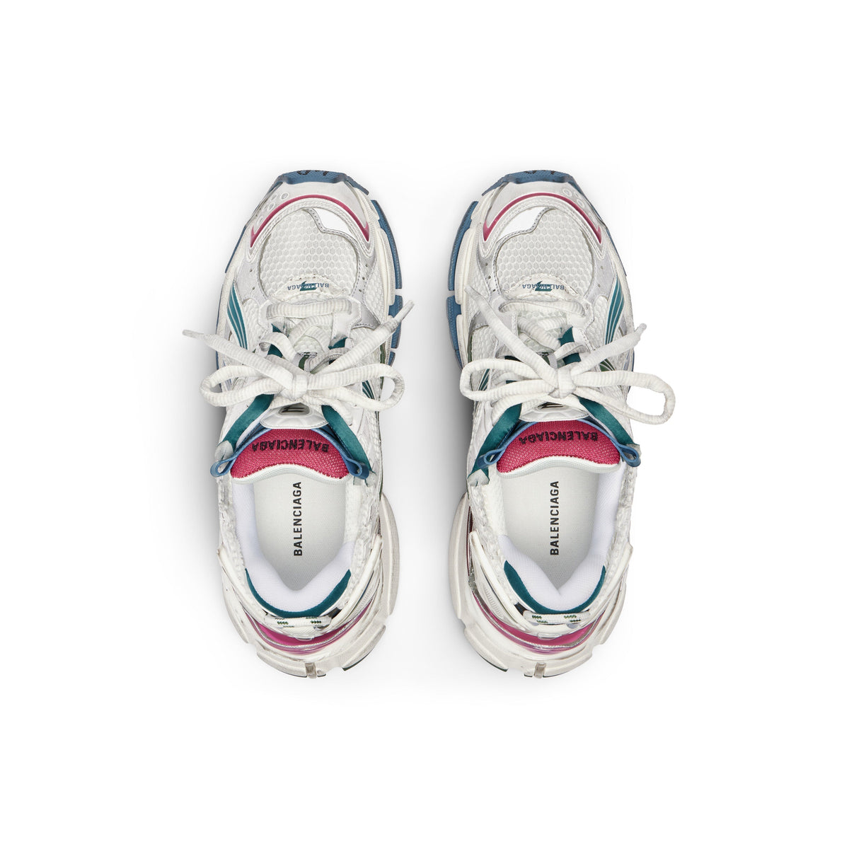Balanciaga Runner Blanc Et Vert Foncé