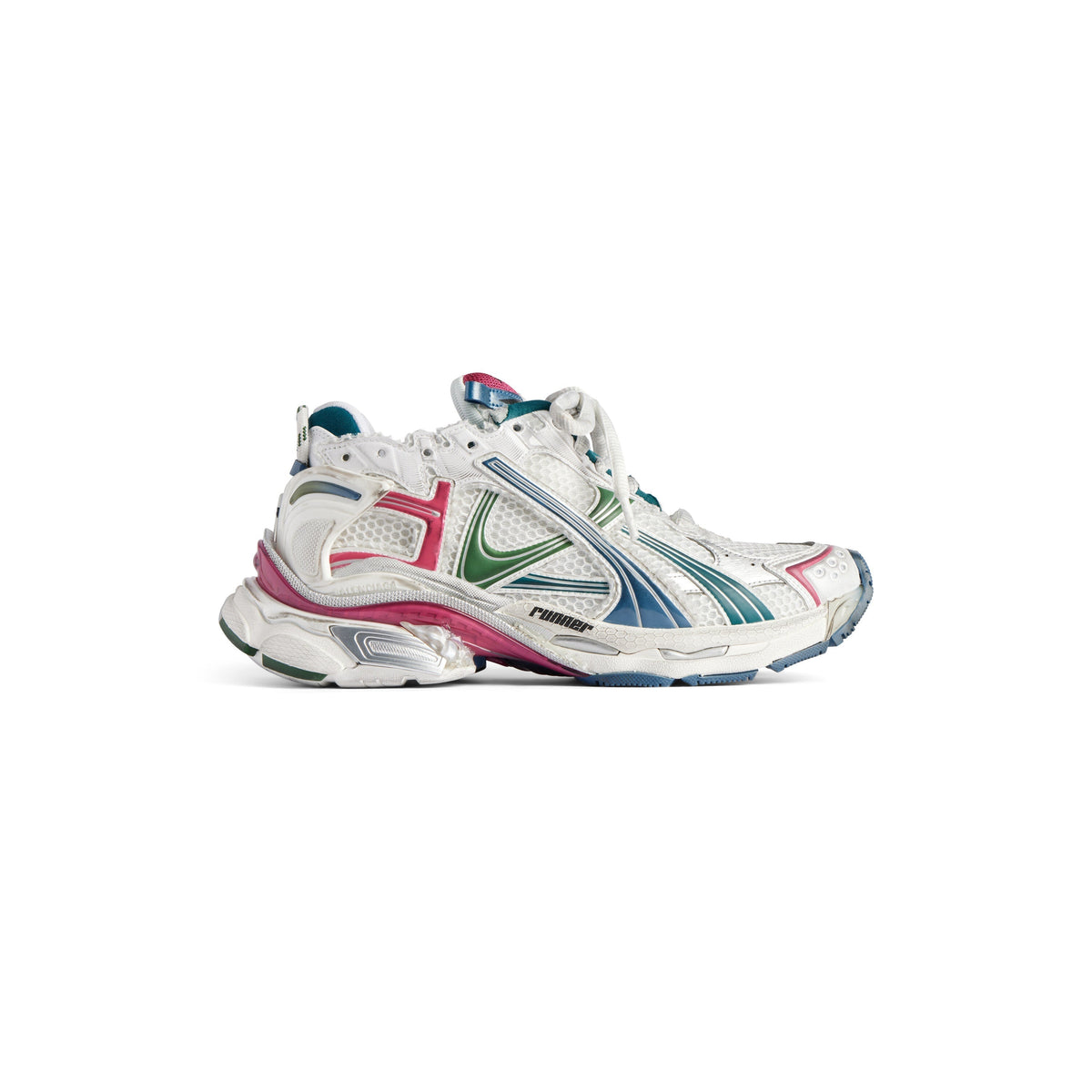 Balanciaga Runner Blanc Et Vert Foncé