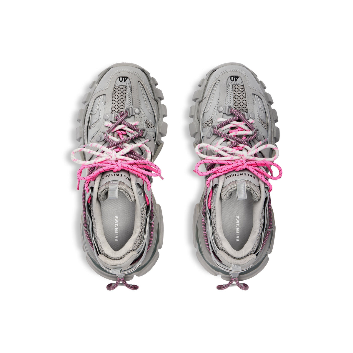 Balanciaga Track Gris Avec Laces Rose