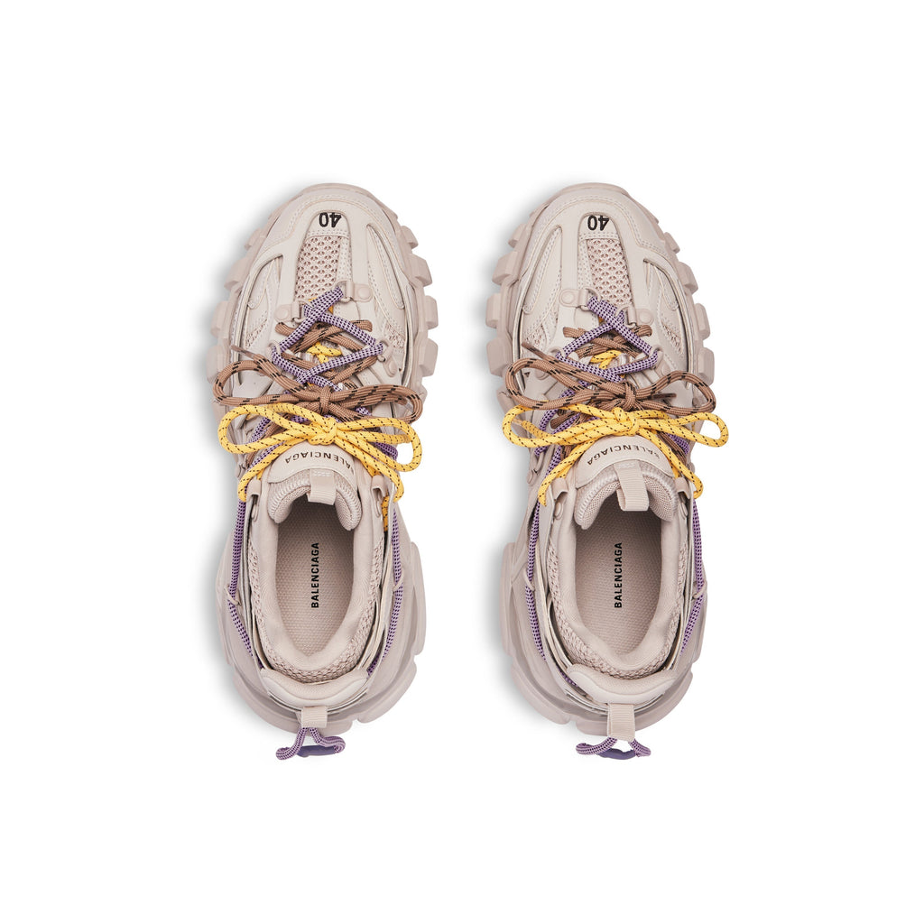 Balanciaga Track Taupe Avec Laces Jaune Et Violette