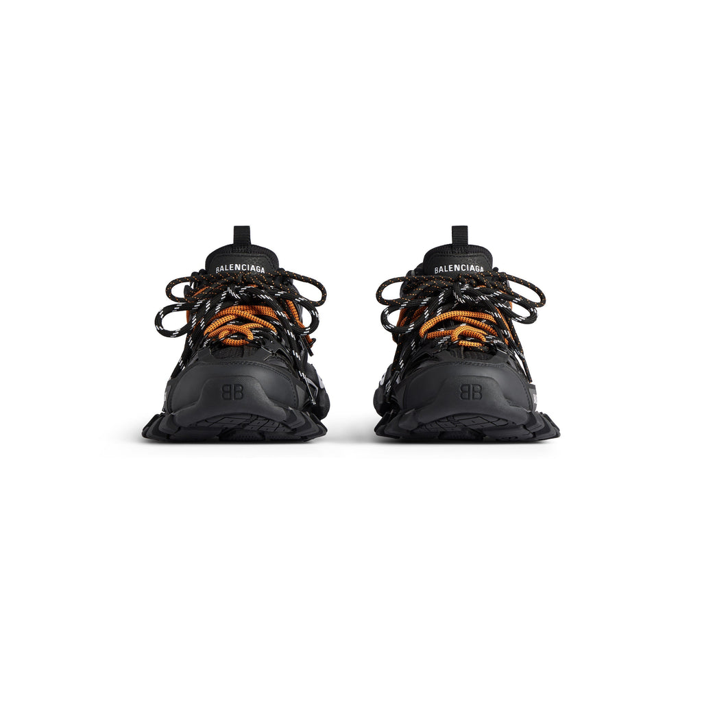 Balanciaga Track Avec Laces Noire Et Orange