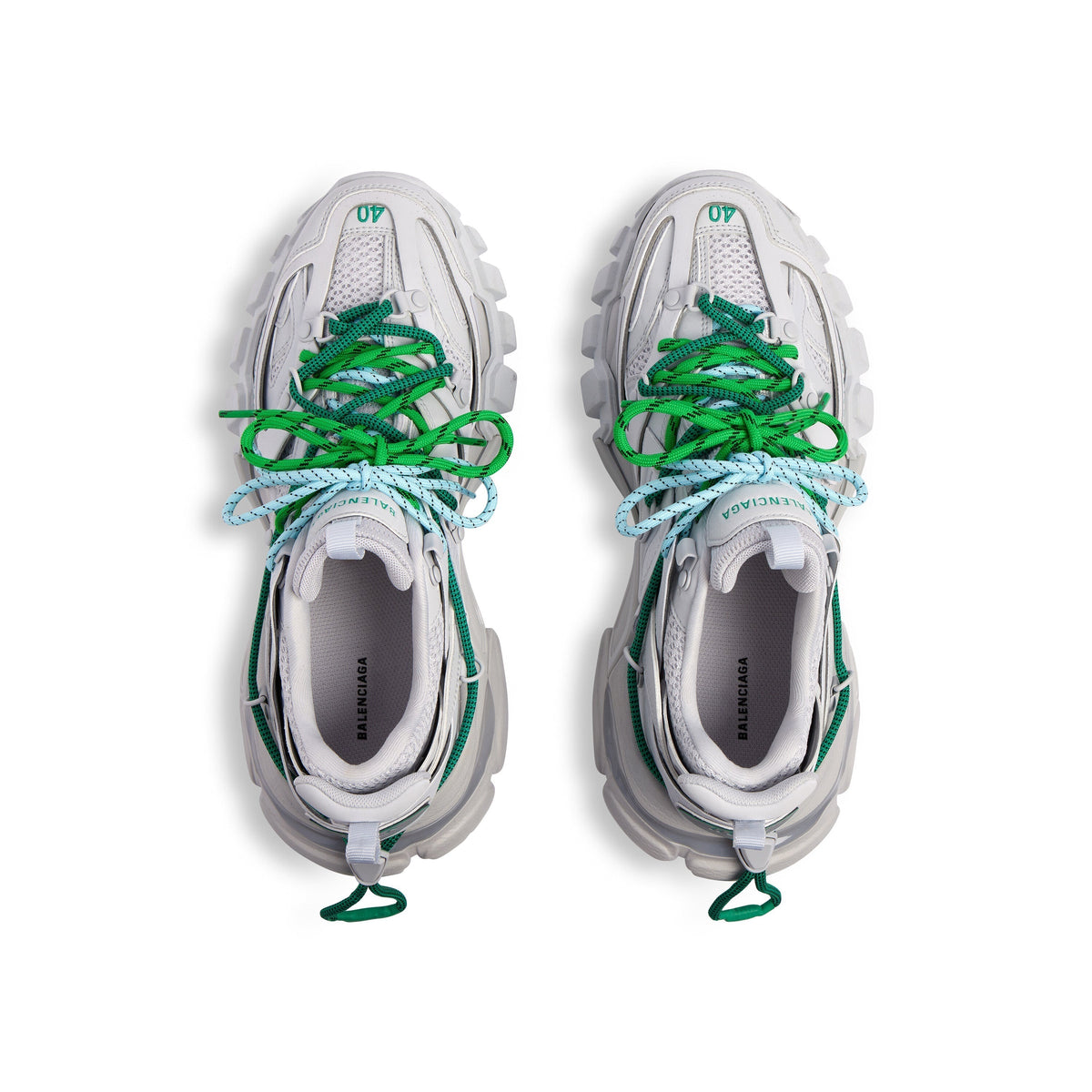 Balanciaga Track Gris Avec Laces Verte et Bleue