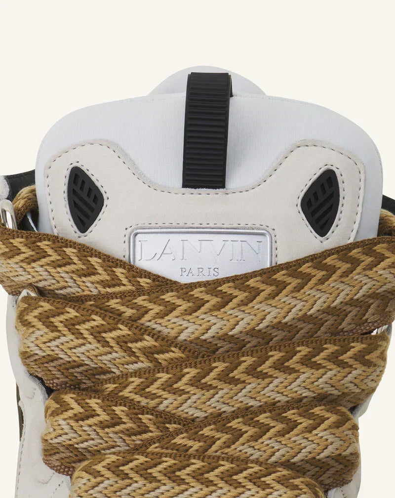 Lanvin Curb Blanc Et Kaki
