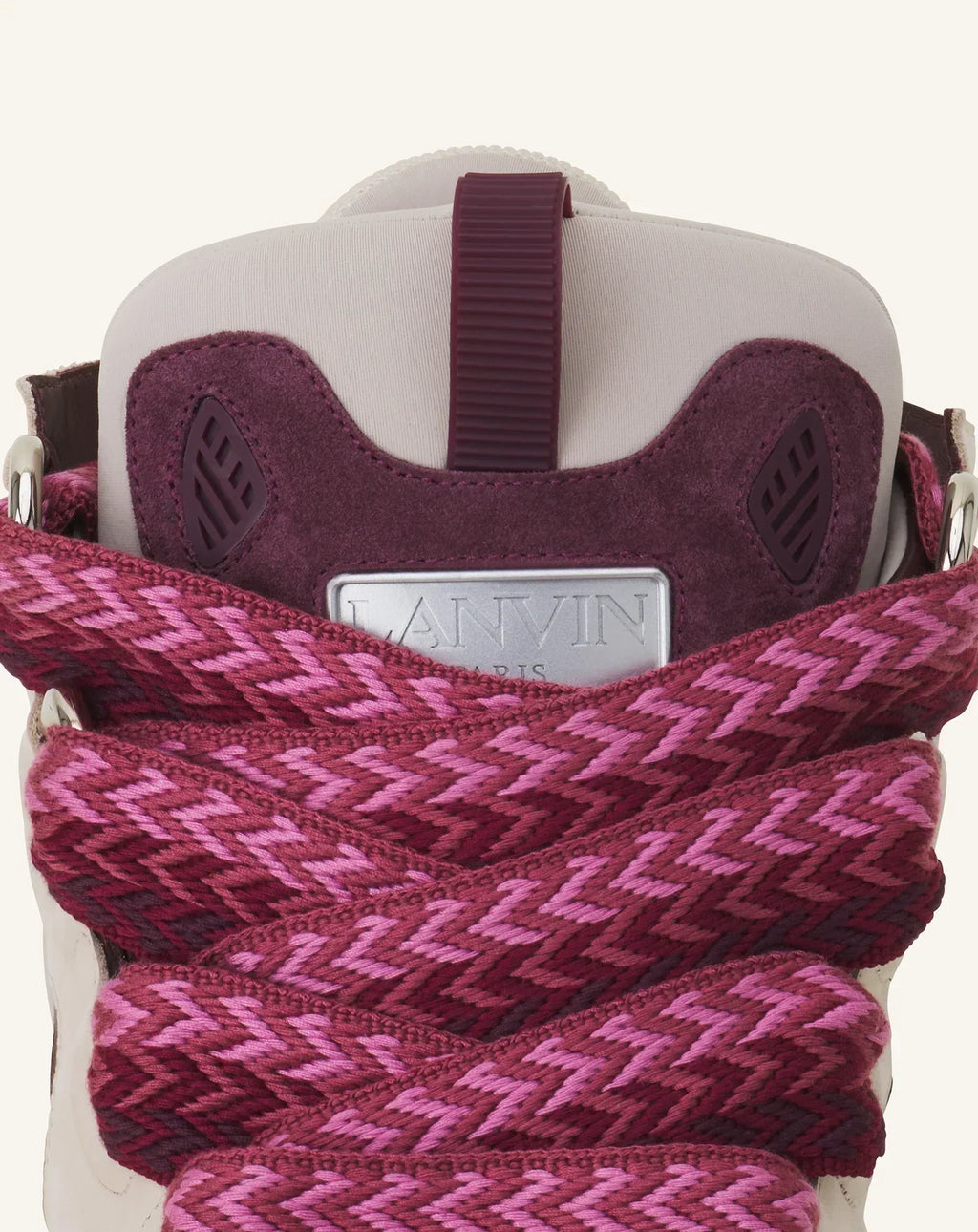 Lanvin Curb Beige Et Bordeaux