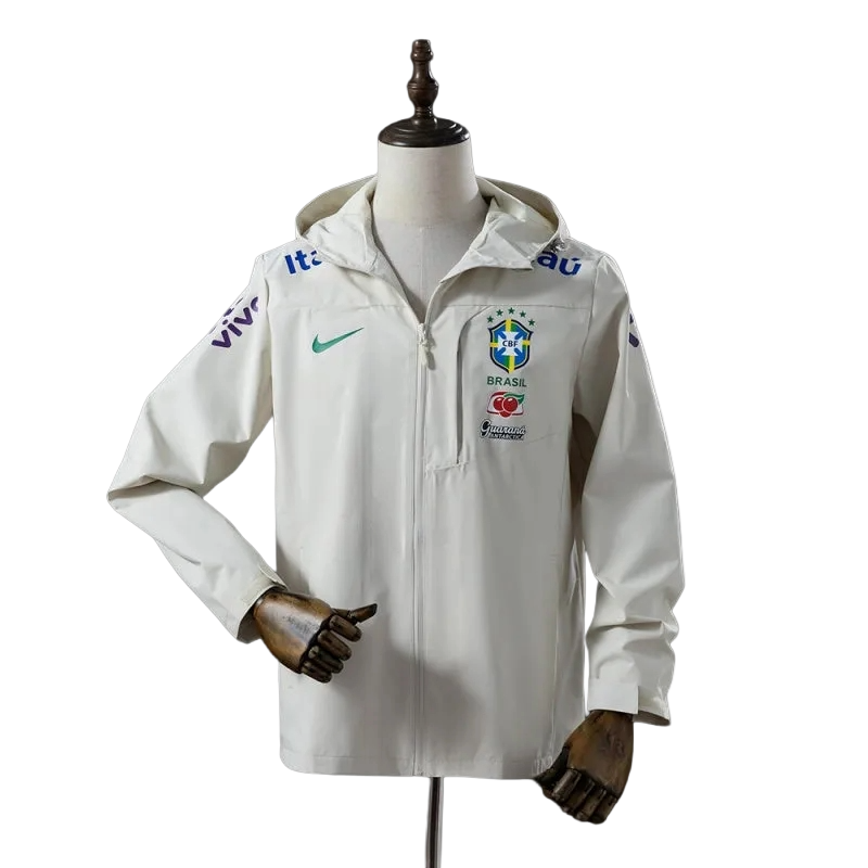 Veste coupe-vent réversible Brésil white