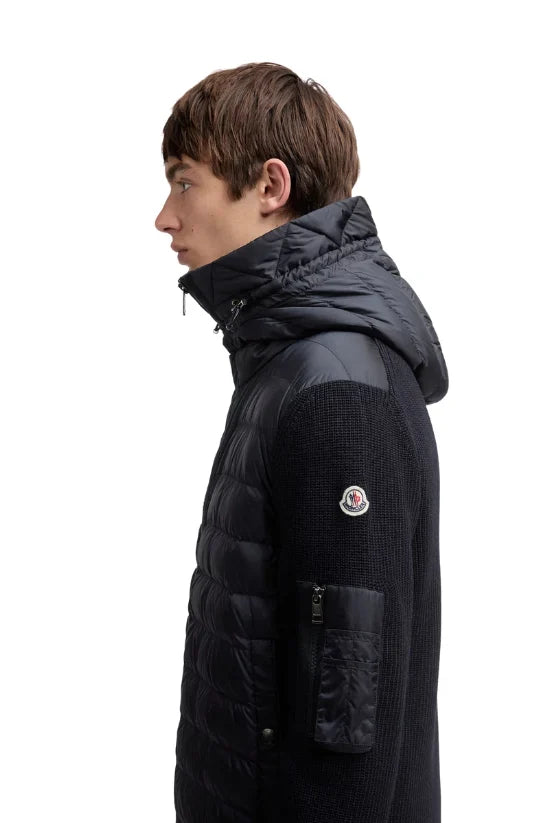 'MC' Cardigan mit Kapuze