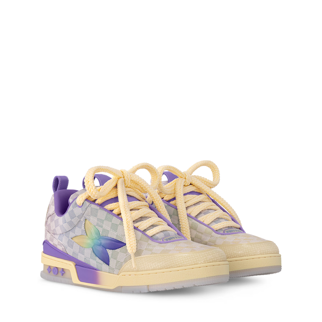 LV Skate Logo Incrusté Violet Et Multicolore